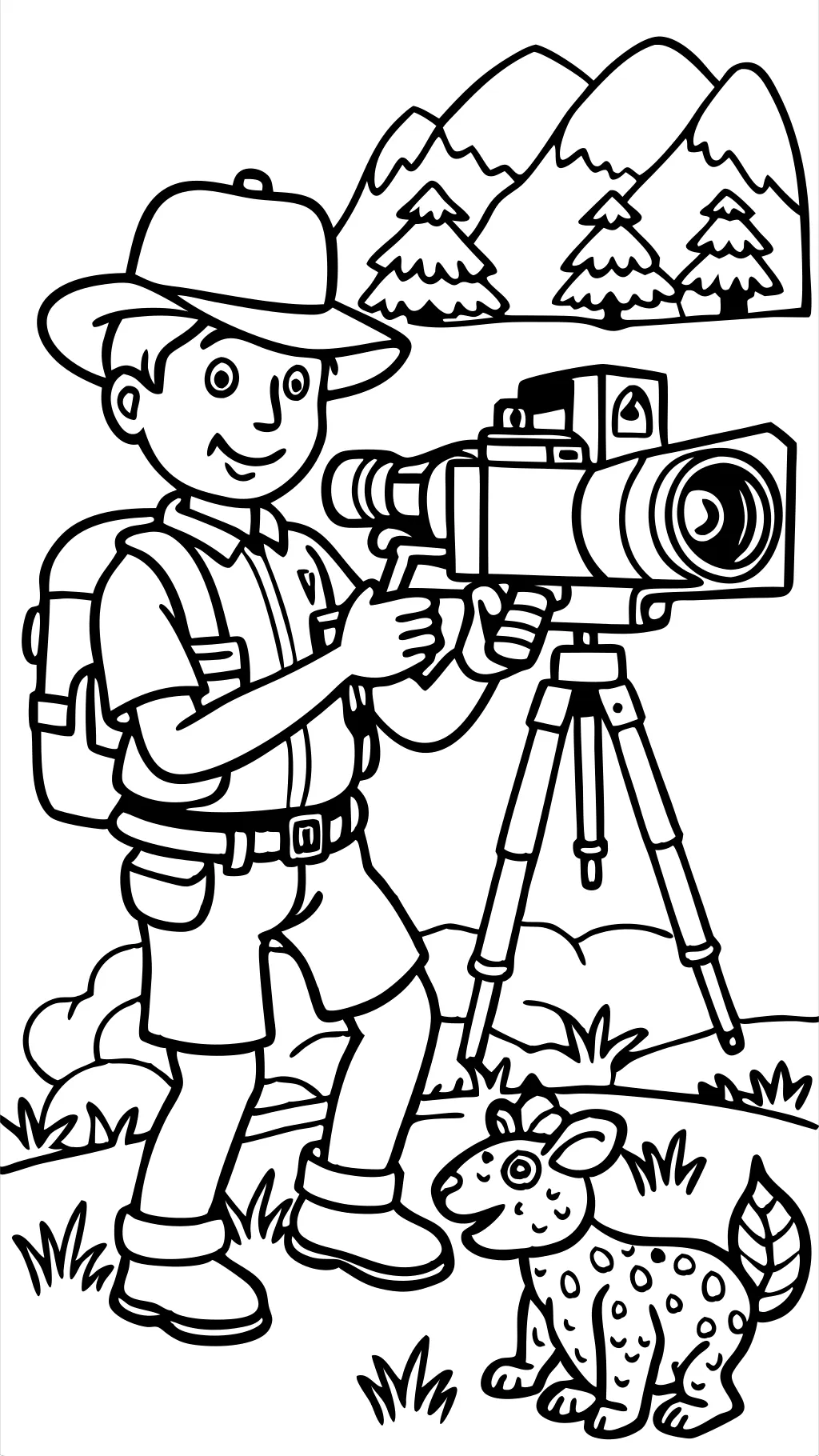 camera man coloring pages